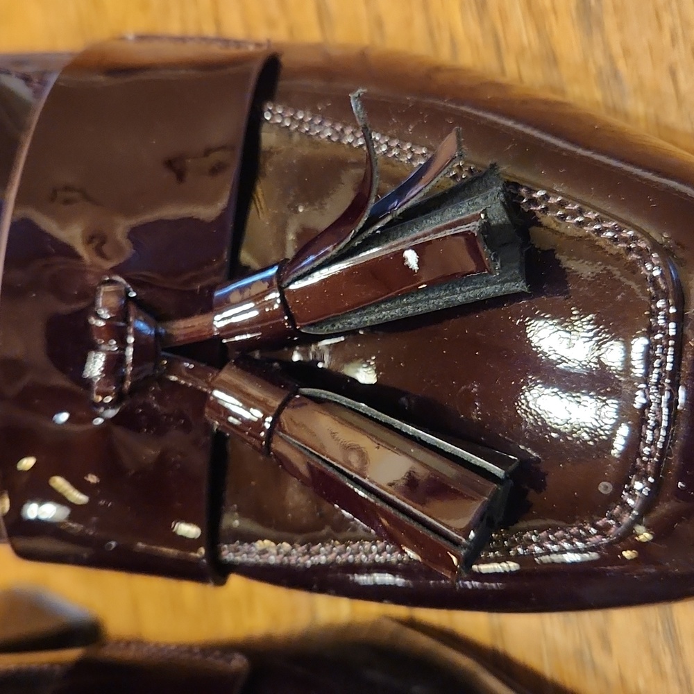 Antonio Melani "Aadin" Tassel Moccasins Block Heel Size 8 - Picture 3 of 13